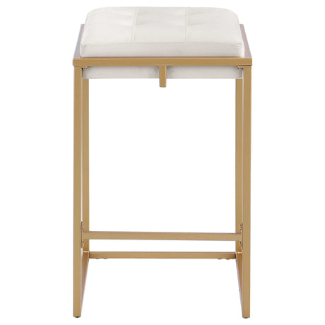 Nadia Beige / Gold Counter Stool - Ornate Home