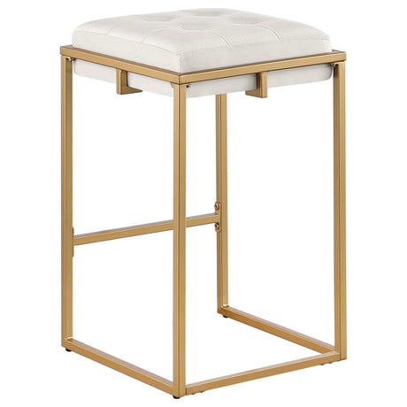 Nadia Beige / Gold Counter Stool - Ornate Home