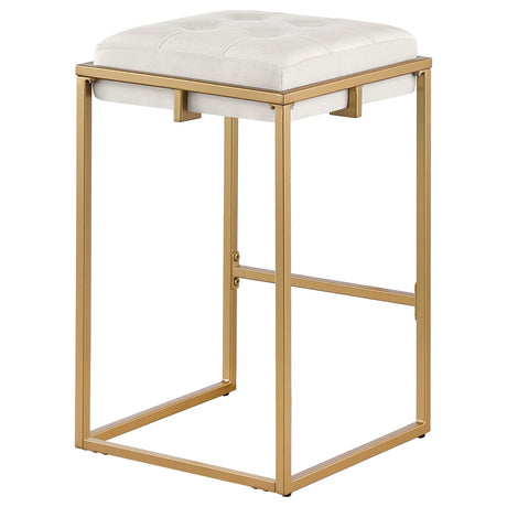 Nadia Beige / Gold Counter Stool - Ornate Home