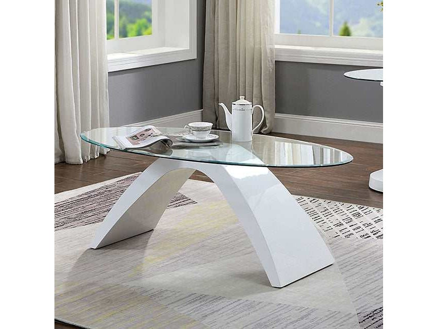Nahara White Coffee Table - Ornate Home