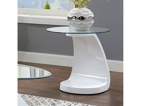 Nahara White End Table - Ornate Home