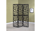 Nailan Black 3pc Panel Screen - Ornate Home