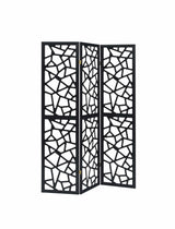 Nailan Black 3pc Panel Screen - Ornate Home