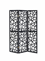 Nailan Black 3pc Panel Screen - Ornate Home