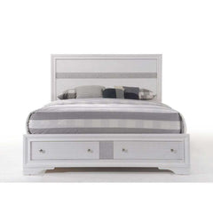 Naima White 4pc Queen Bedroom Set - Ornate Home