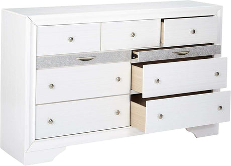 Naima White 4pc Queen Bedroom Set - Ornate Home