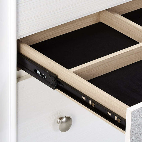 Naima White 4pc Queen Bedroom Set - Ornate Home