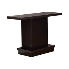 Nakita Cappuccino Pedestal Sofa Table - Ornate Home