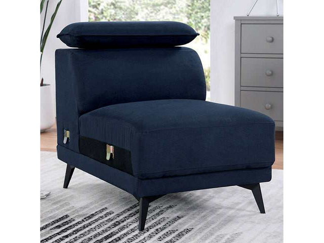 Napanee Navy Armless Chair - Ornate Home