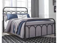 Nashburg Black Full Metal Bed - Ornate Home
