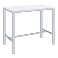 Natividad White High Gloss / Chrome 5 Pc Bar Set - Ornate Home