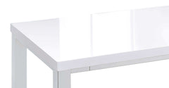 Natividad White High Gloss / Chrome 5 Pc Bar Set - Ornate Home