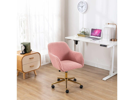 Naval Modern Teddy  Adjustable Height 360 Revolving  Wheel ,Pink - Ornate Home