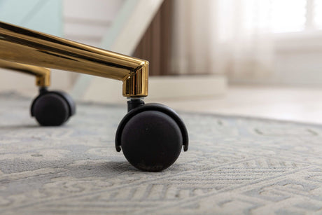 Naval Modern Teddy  Adjustable Height 360 Revolving  Wheel ,White - Ornate Home