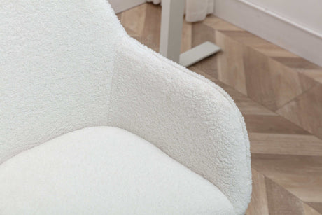 Naval Modern Teddy  Adjustable Height 360 Revolving  Wheel ,White - Ornate Home