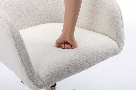 Naval Modern Teddy  Adjustable Height 360 Revolving  Wheel ,White - Ornate Home