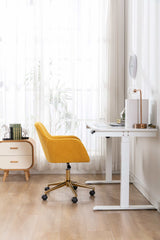 Naval Modern Teddy  Adjustable Height 360 Revolving  Wheel ,Yellow - Ornate Home