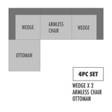 Naveen Beige Modular Sectional Sofa PreSets - Ornate Home