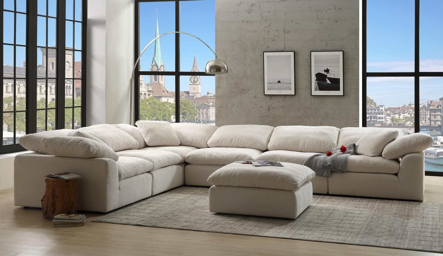 Naveen Ivory Modular Sectional Sofa PreSets - Ornate Home