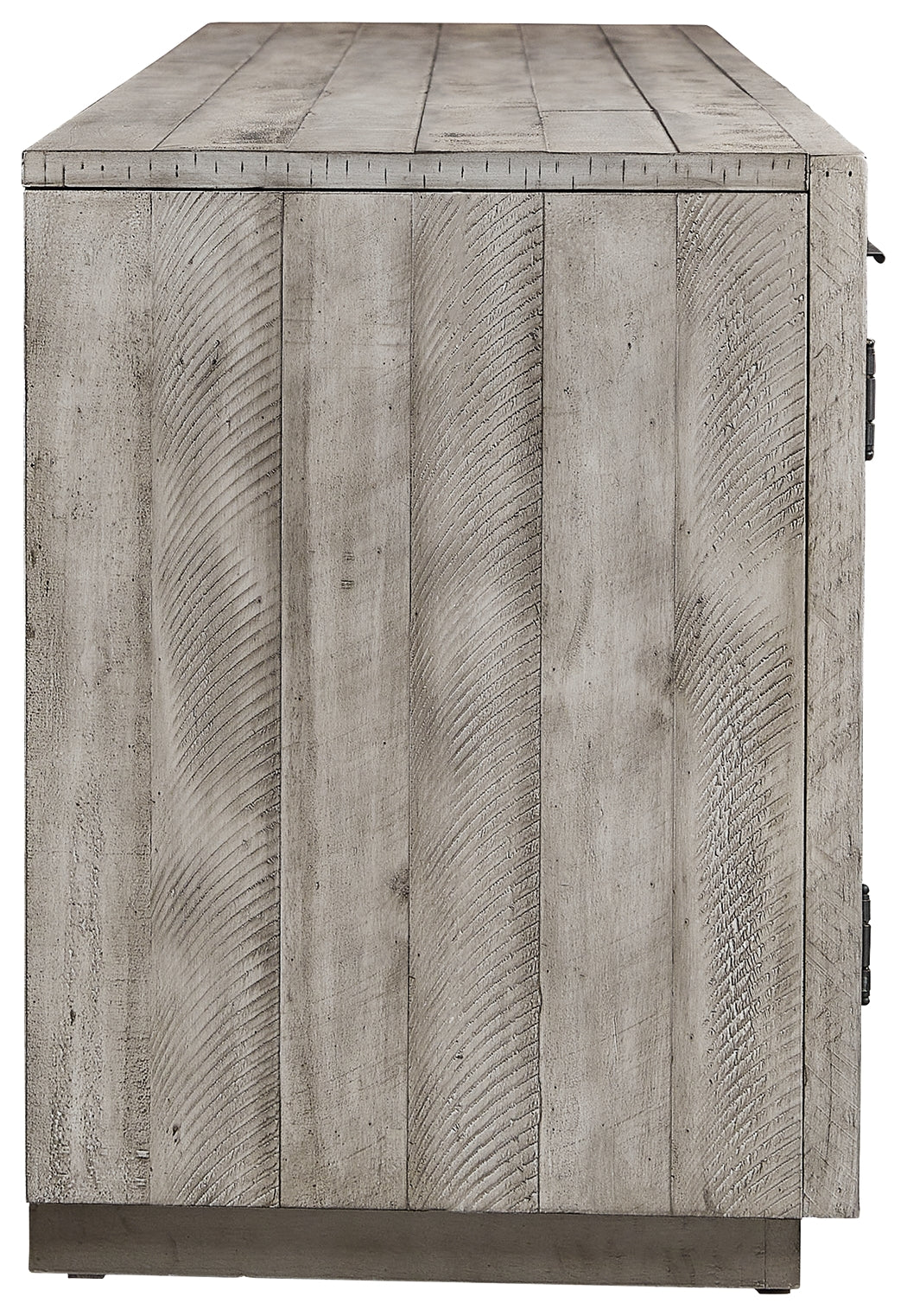 Naydell Gray 92" XL TV Stand w/ Fireplace Option - Ornate Home