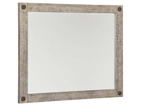 Naydell Rustic Gray Bedroom Mirror - Ornate Home