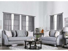 Nefyn Gray Stationary Sofa & Loveseat 2pc - Ornate Home