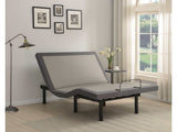 Negan Grey And Black Eastern King Adjustable Bed Base - Ornate Home