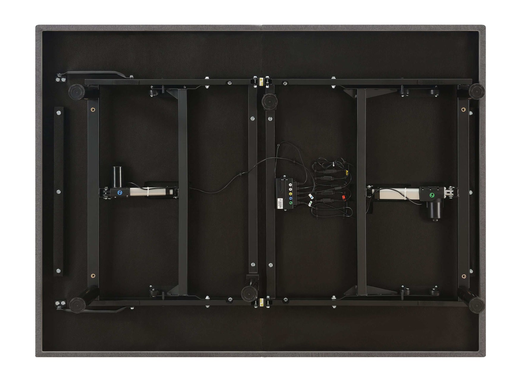 Negan Grey & Black Queen Bed Base - Ornate Home