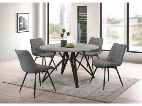 Neil Grey / Gunmetal 5 Pc Dining Set - Ornate Home