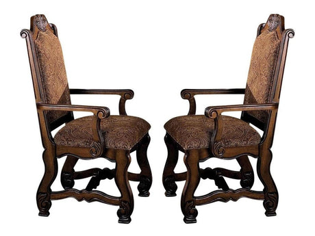 Neo Renaissance Brown Armchair (Set of 2) - Ornate Home