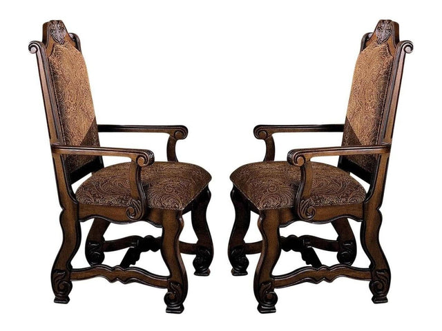 Neo Renaissance Brown Armchair (Set of 2) - Ornate Home