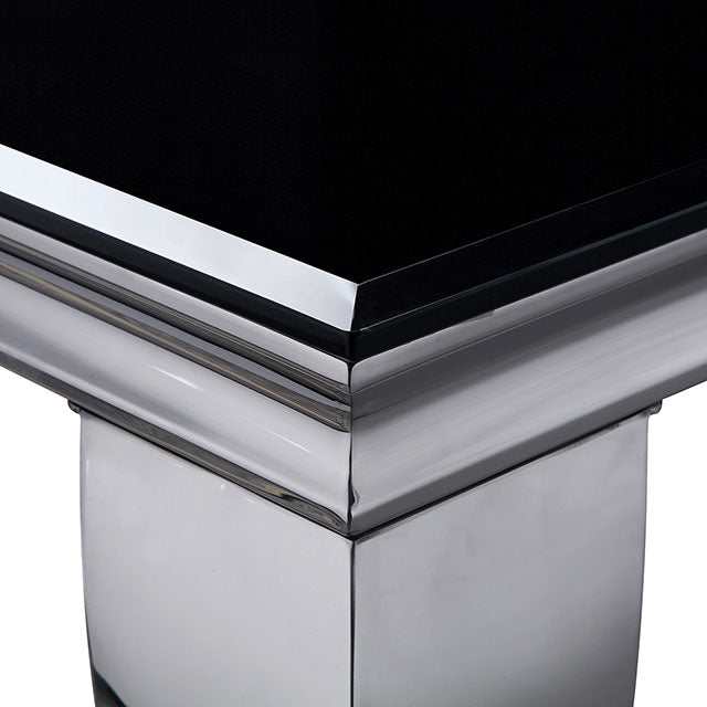 Neuveville Black/Chrome Dining Table - Ornate Home