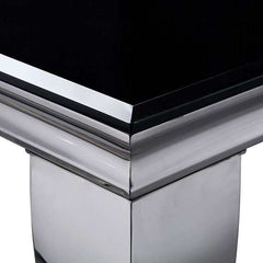 Neuveville Black/Chrome Dining Table - Ornate Home