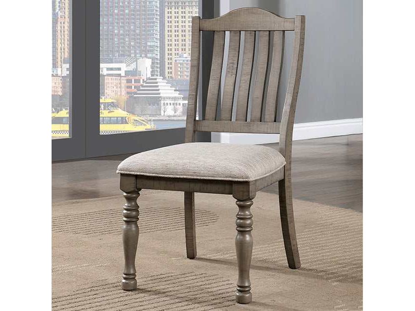 Newcastle Antique Gray/Gray Side Chair (Set of 2) - Ornate Home