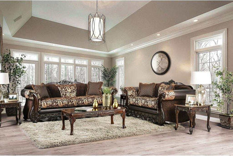 Newdale Brown & Gold Sofa - Ornate Home