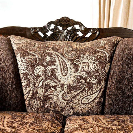 Newdale Brown & Gold Sofa - Ornate Home