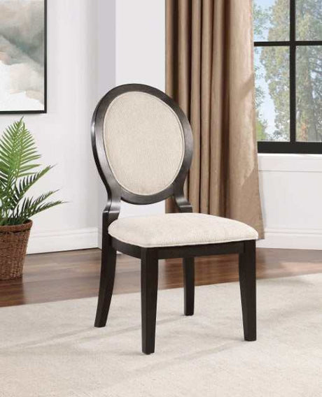 Newforte Espresso/Ivory Side Chair (Set of 2) - Ornate Home