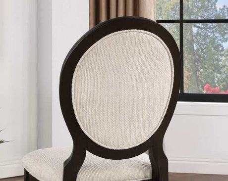 Newforte Espresso/Ivory Side Chair (Set of 2) - Ornate Home