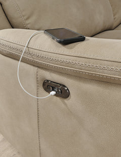 Next-Gen DuraPella Sand Power Reclining Sofa - Ornate Home