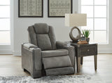 NextGen DuraPella Dual Tone Slate Power Recliner - Ornate Home