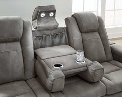 NextGen DuraPella Dual Tone Slate Power Reclining Sofa & Loveseat - Ornate Home