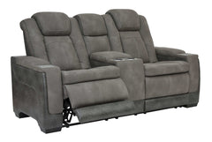 NextGen DuraPella Dual Tone Slate Power Reclining Sofa & Loveseat - Ornate Home