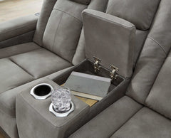 NextGen DuraPella Dual Tone Slate Power Reclining Sofa & Loveseat - Ornate Home