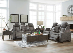 NextGen DuraPella Dual Tone Slate Power Reclining Sofa - Ornate Home