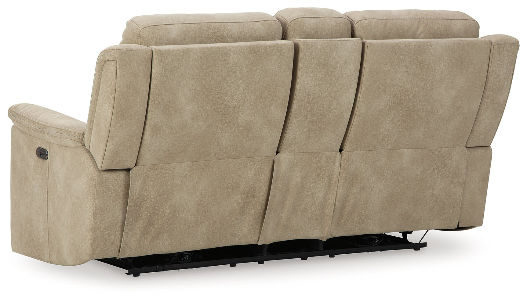 NextGen DuraPella Sand Power Reclining Loveseat w/ Console - Ornate Home