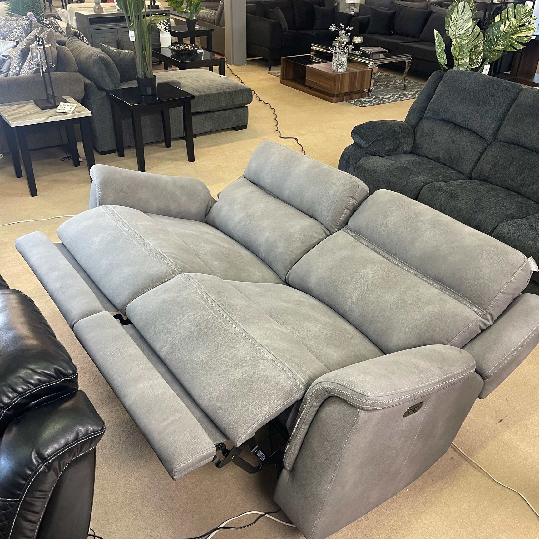 NextGen DuraPella Slate Power Reclining Sofa - Ornate Home