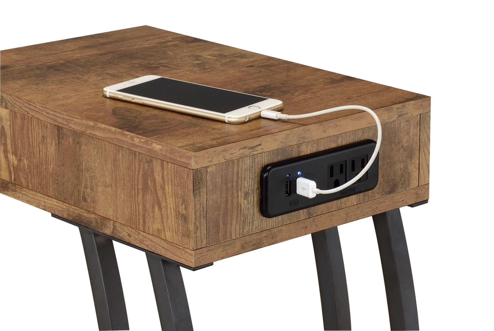 Niev Antique Nutmeg Accent Table - Ornate Home