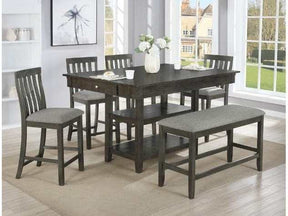 Nina Gray Counter Height Bench - Ornate Home