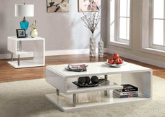 Ninove White End Table - Ornate Home