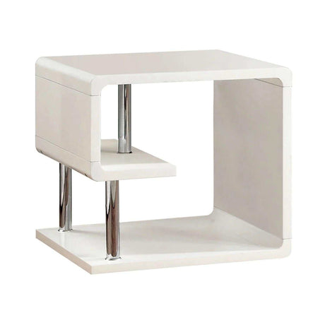 Ninove White End Table - Ornate Home
